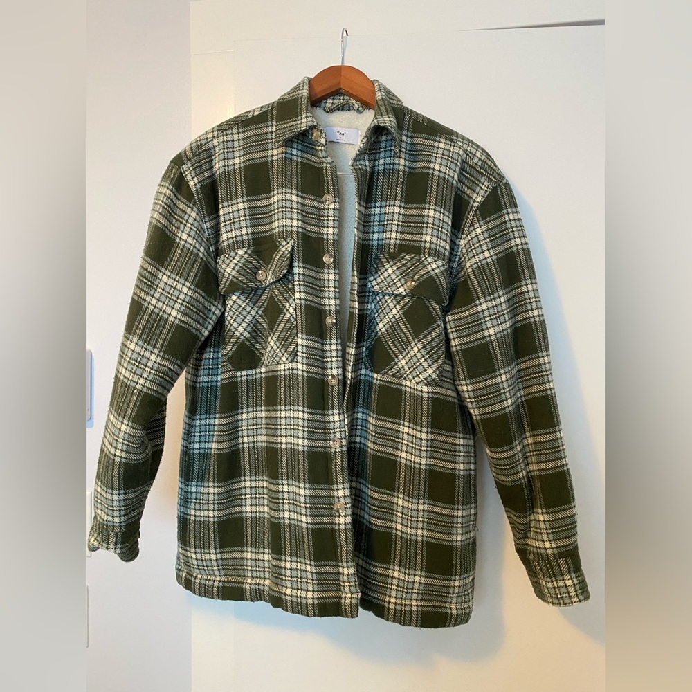 Aritzia TNA Plaid Sherpa Jacket